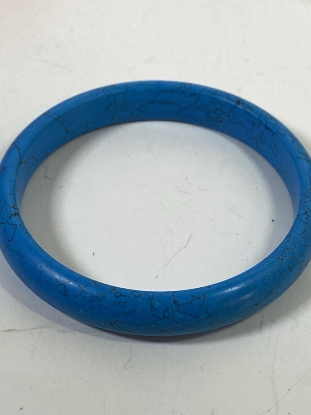 Turquoise Bangle w Black Matrix